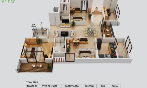 Urban Sereno 3 BHK Plan